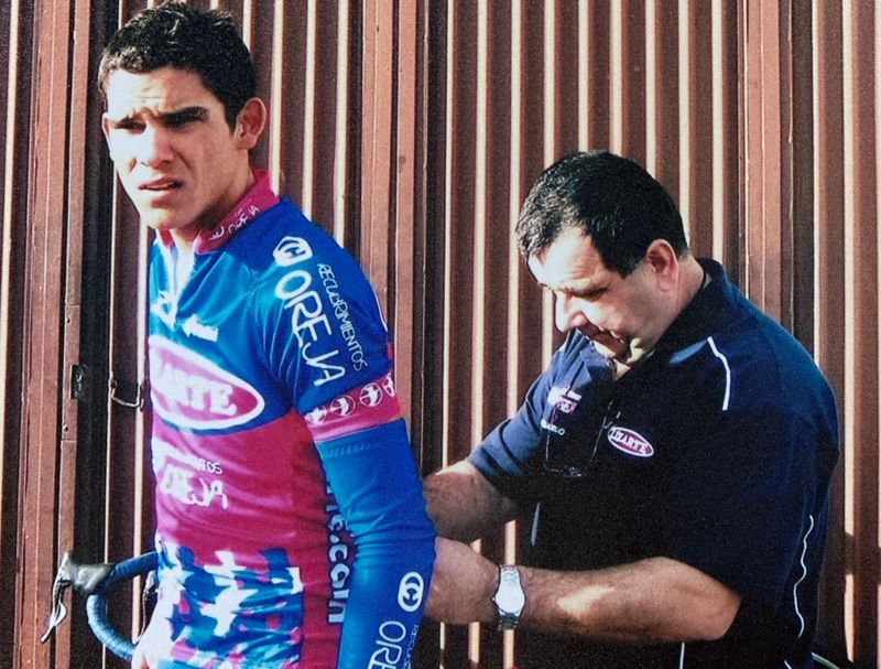 Manolo Azcona con Andrey Amador